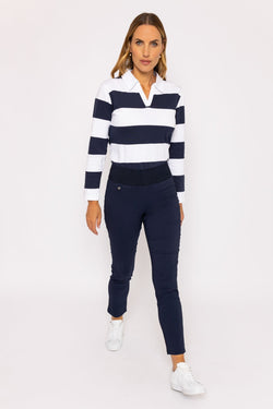 Carraig Donn Straight Leg Bengaline Pant in Navy