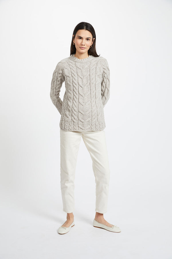 Carraig Donn Supersoft Raglan Sweater in Wicker