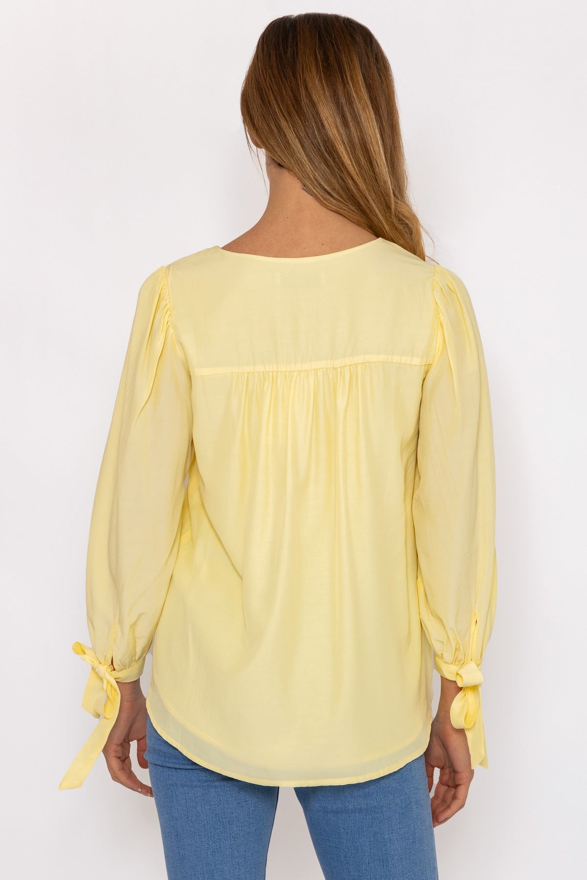 Yellow sleeve hot sale top