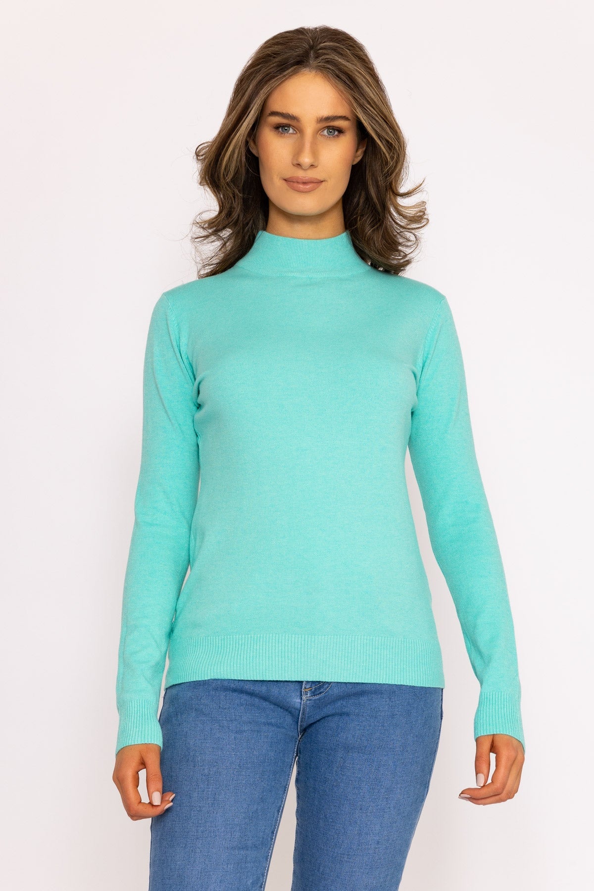 Aqua turtleneck on sale