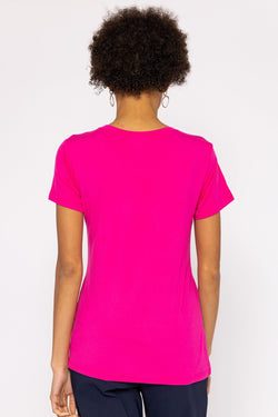 Carraig Donn V Neck Tee in Pink