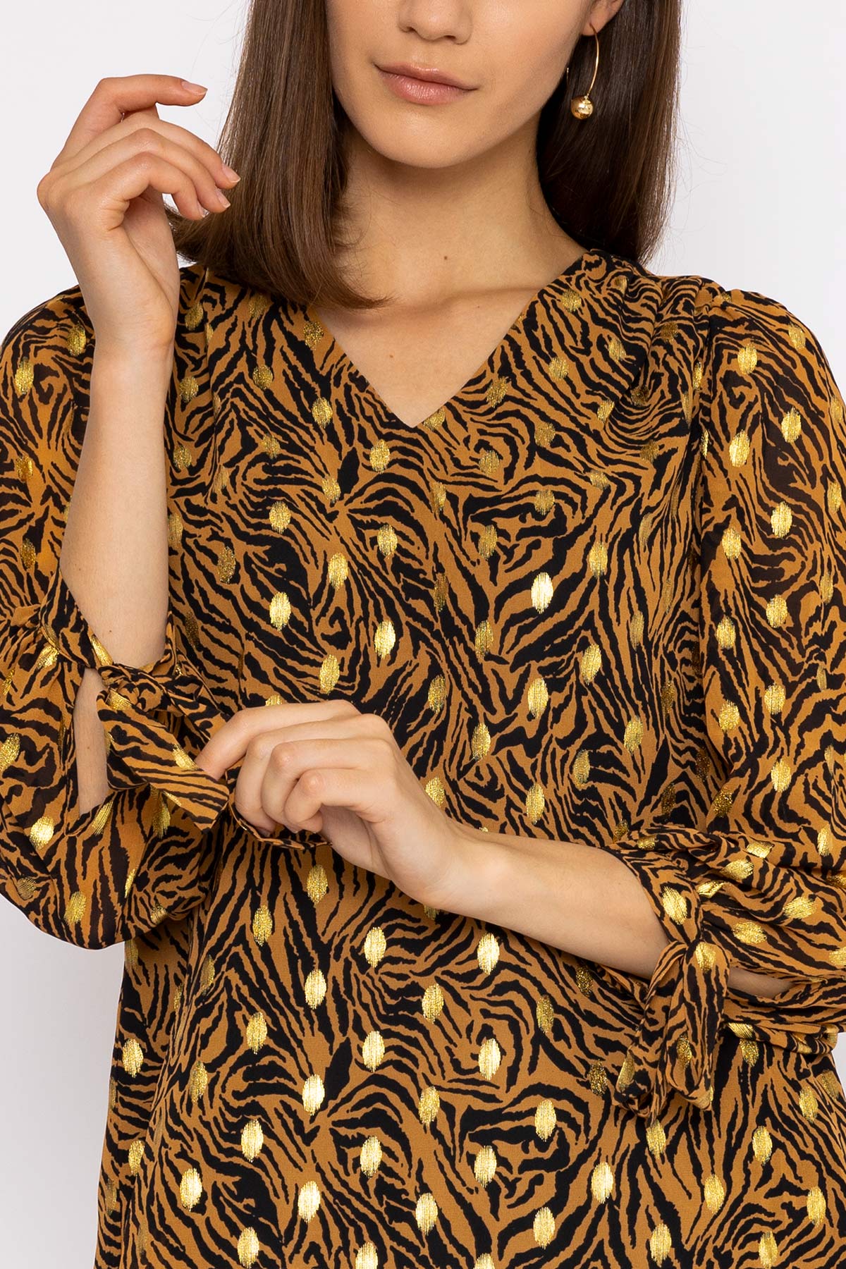 Yellow animal best sale print top