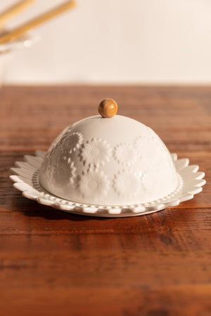 White Ceramic Butter Dish