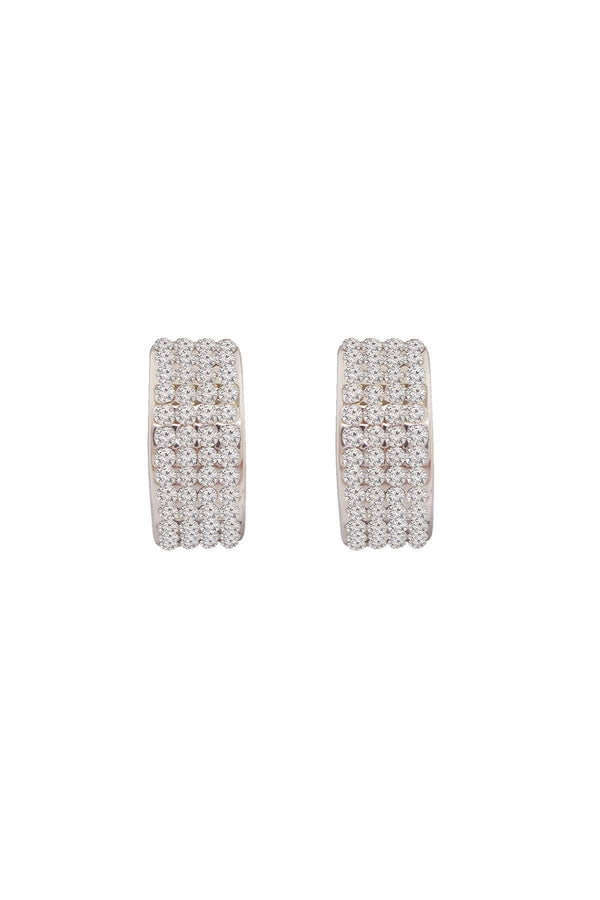 Carraig Donn White Curved Rectangle Earrings