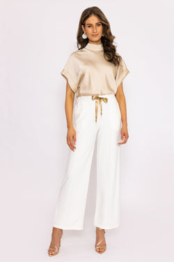 Carraig Donn Wide Leg Trousers in White