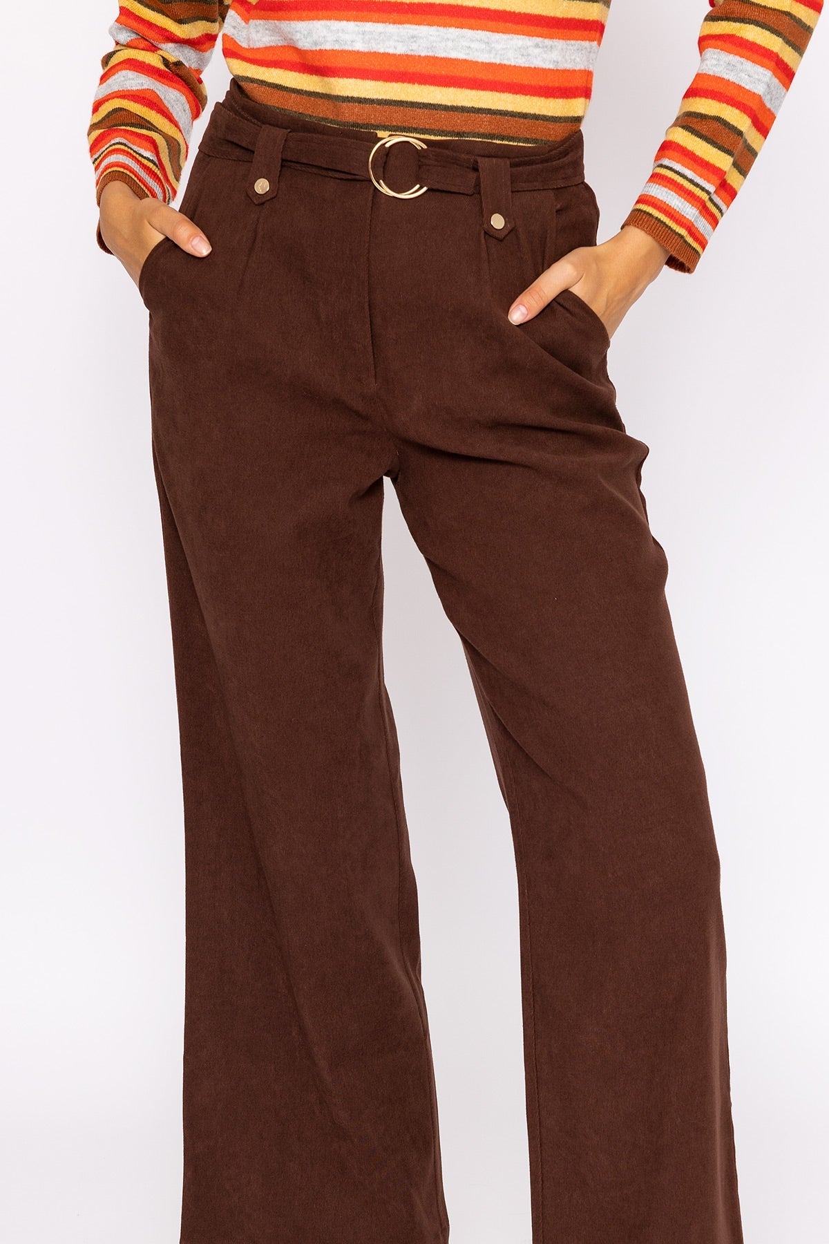 LA Hearts High Waisted Stretch Twill Trousers | PacSun